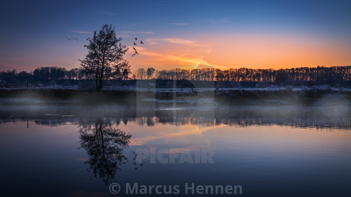 "On a cold December morning" stock image