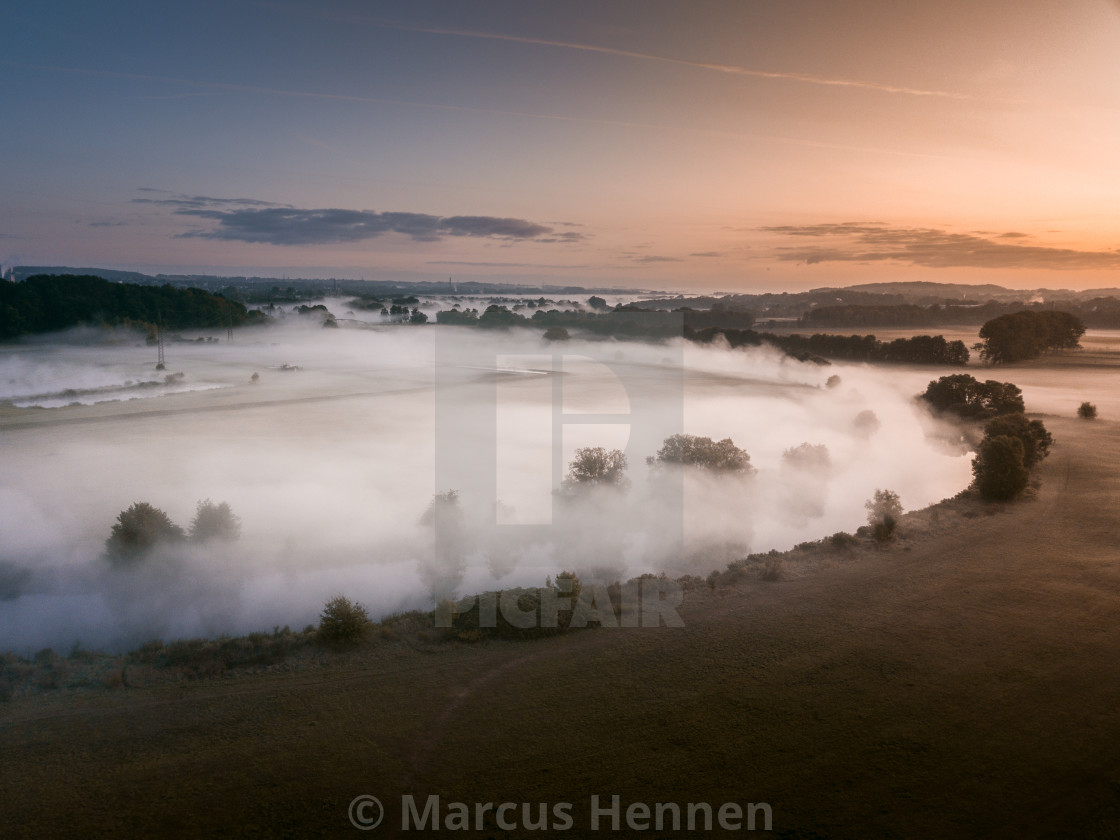 "Foggy morning" stock image