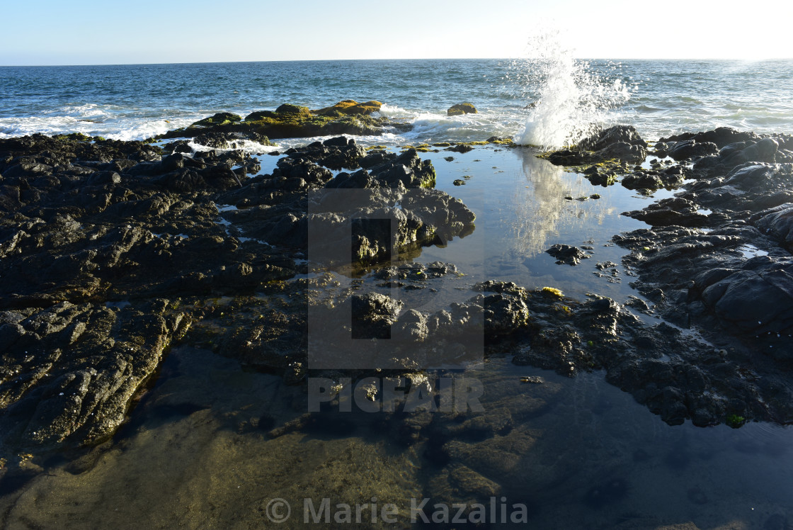 "Pacific Ocean rocky coastal tidal pools Baja, Mexico" by Marie Kazalia - £12.40 "Pacific Ocean rocky coastal tidal pools Baja, Mexico" stock image