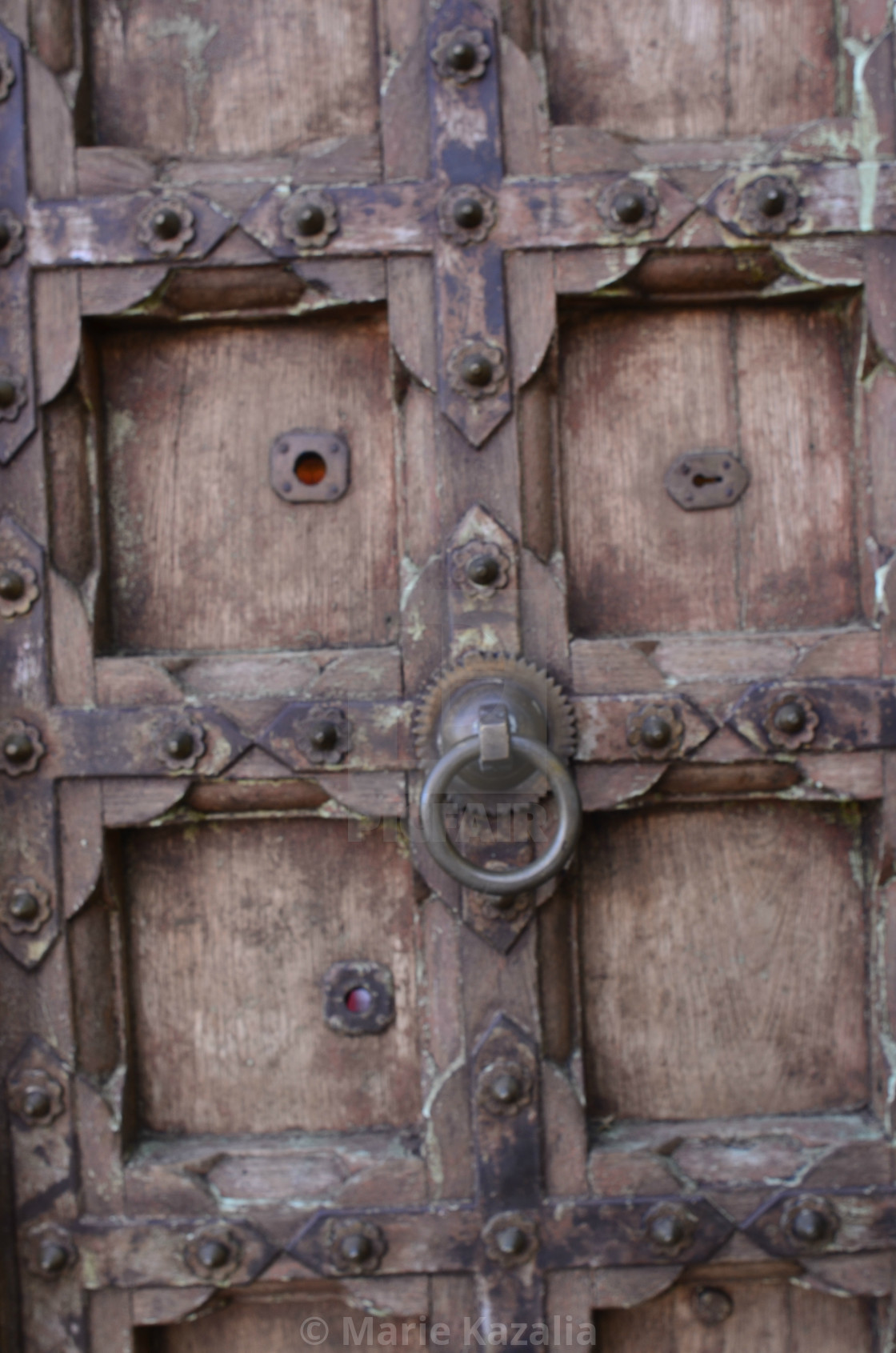 "rustic old wood door with antique metalwork details Baja, Mexico" by Marie Kazalia - $15.16 "rustic old wood door with antique metalwork details Baja, Mexico" stock image