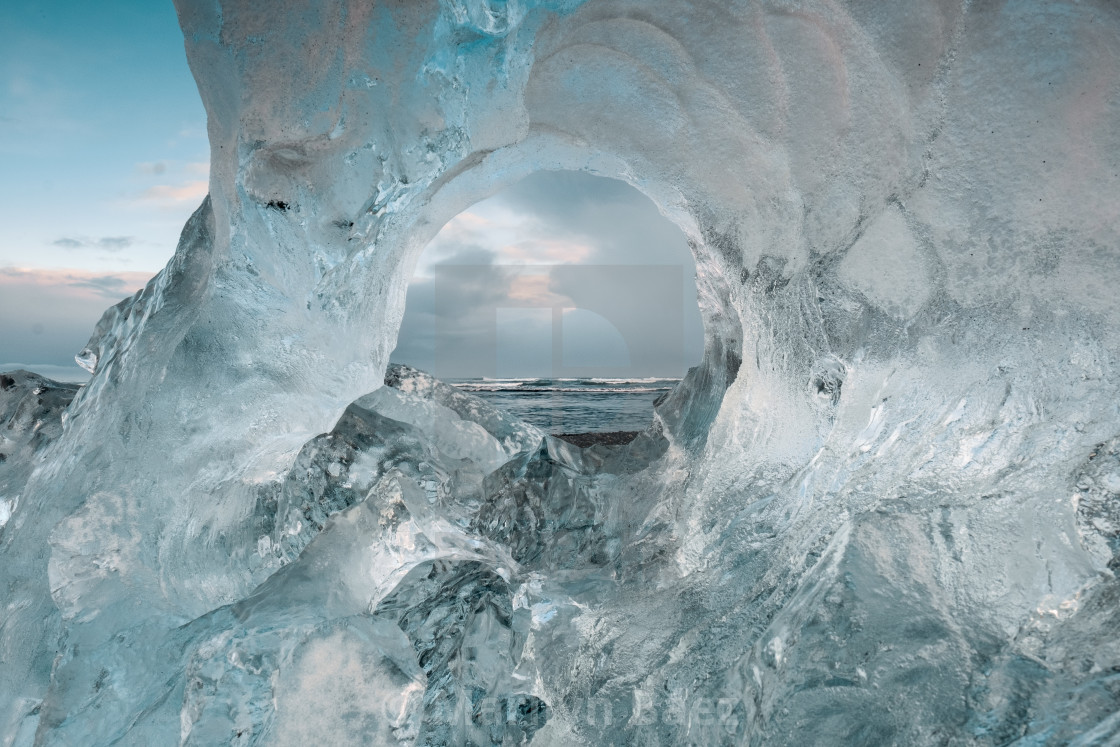 "Through the ice" stock image