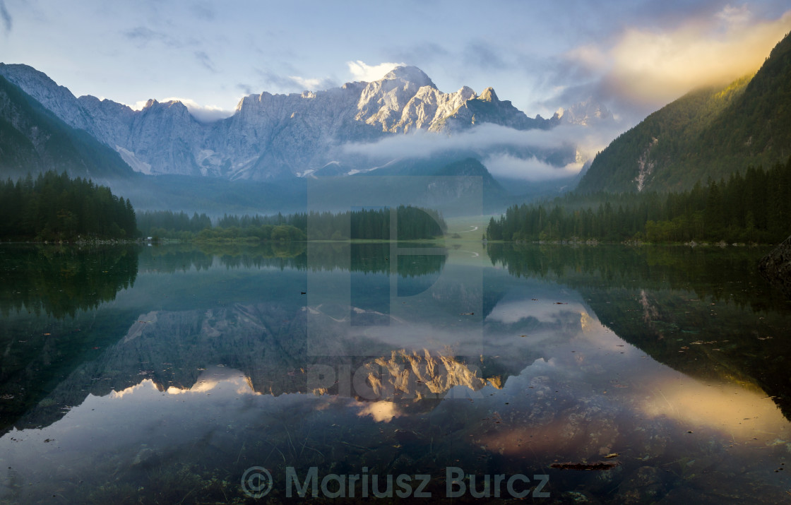 "Fusine wakes up" stock image