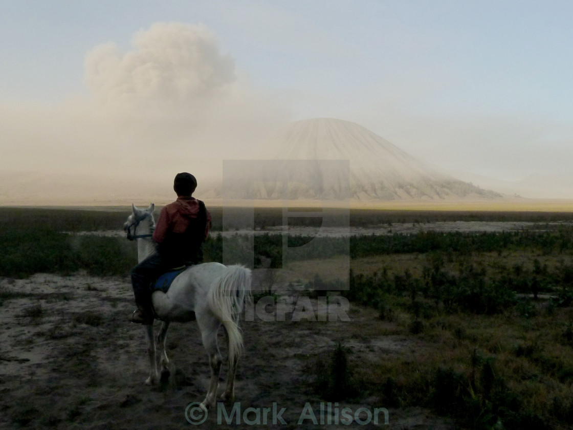 "Volcano cowboy" stock image