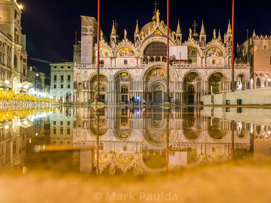 "Basilica San Marco Reflection" by Mark Paulda - $37.74 "Basilica San Marco Reflection" stock image