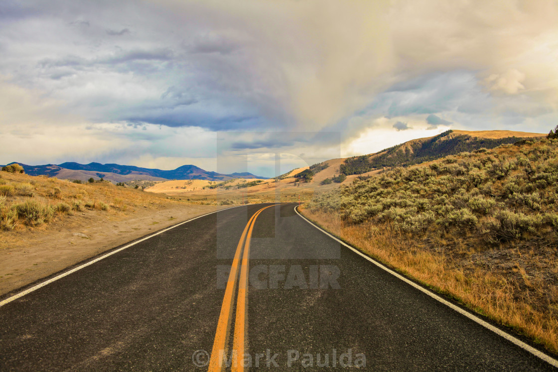 "Yellowstone Road" by Mark Paulda - $37.66 "Yellowstone Road" stock image
