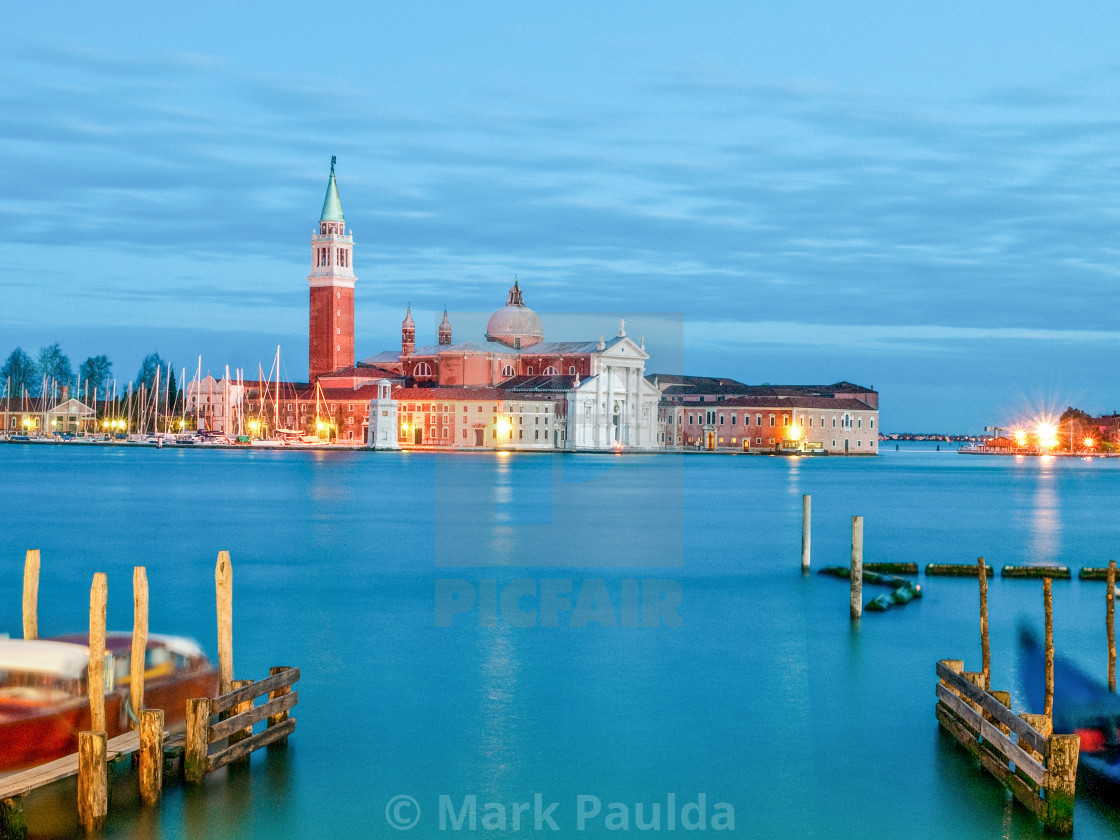 "San Giorgio Maggiore at Twilight" by Mark Paulda - $25.10 "San Giorgio Maggiore at Twilight" stock image