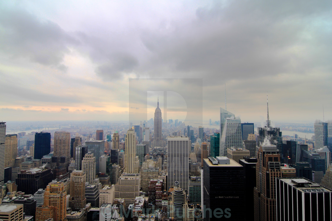 "Skyscrapers of Upper Manhattan without World Trader Center / Freedom Tower" stock image