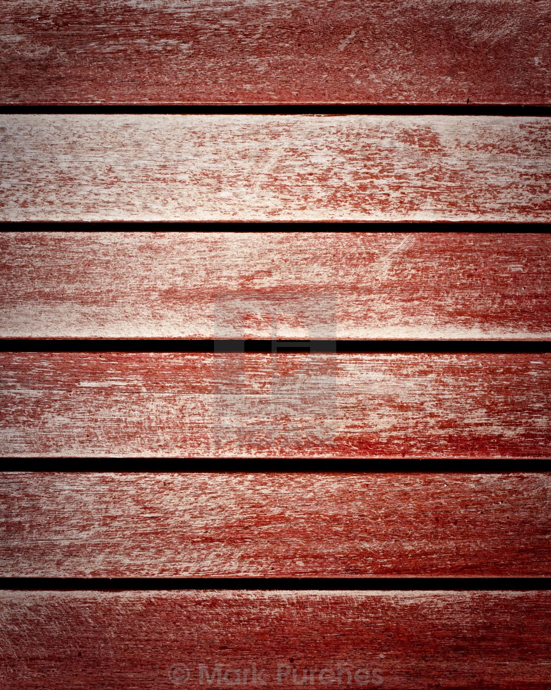 "Worn Red Wooden Panels Horizontal Texture Background" stock image