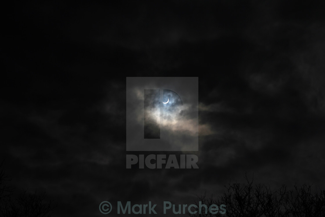 "Partial Solar Eclipse in England March 2015" stock image