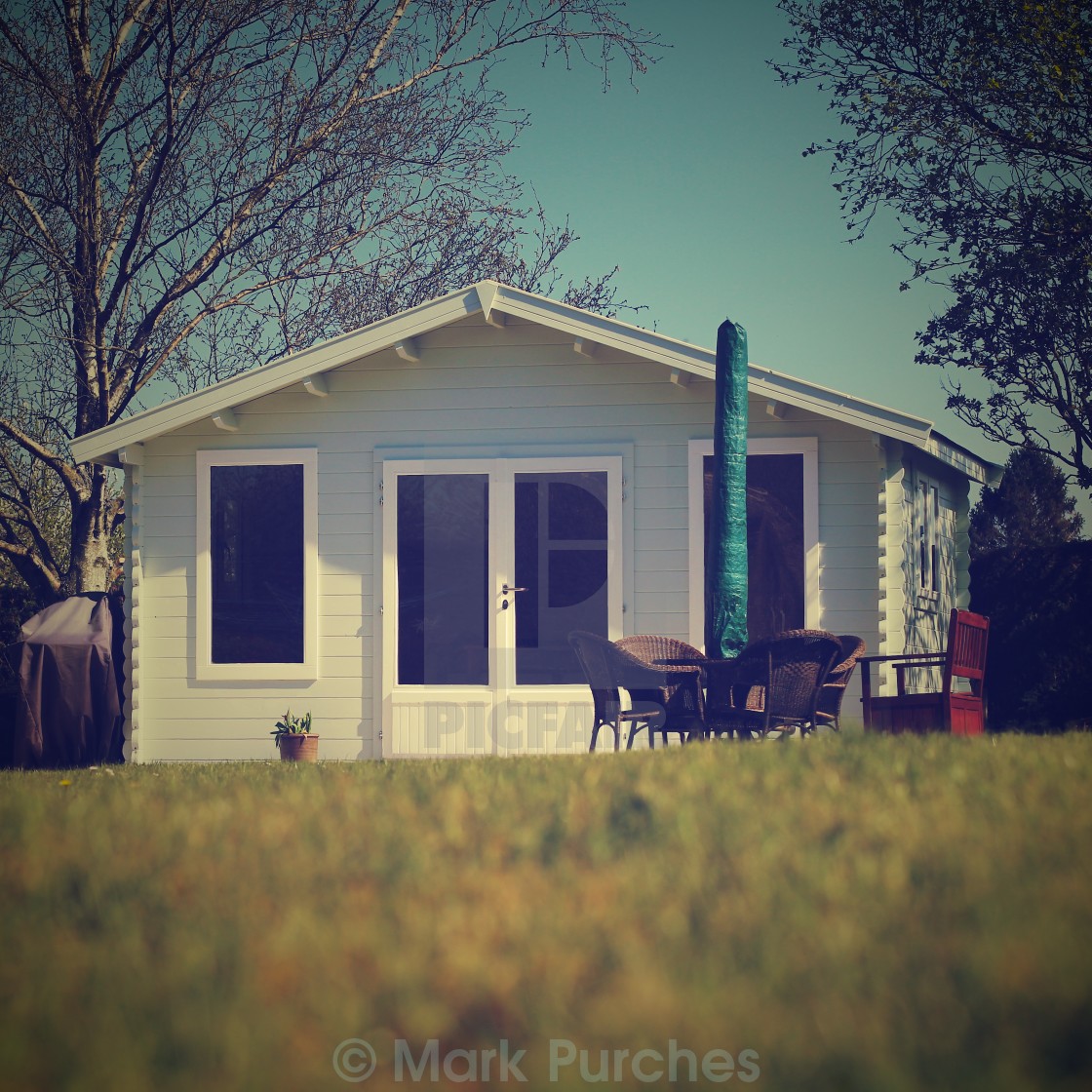 "Luxury Summerhouse in Country Garden" by Mark Purches - $12.62 "Luxury Summerhouse in Country Garden" stock image