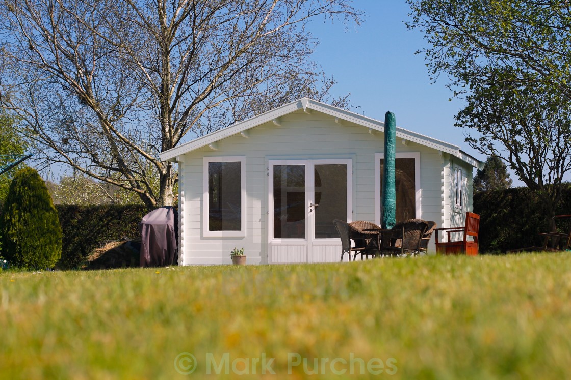 "Luxury Summerhouse in Country Garden" stock image