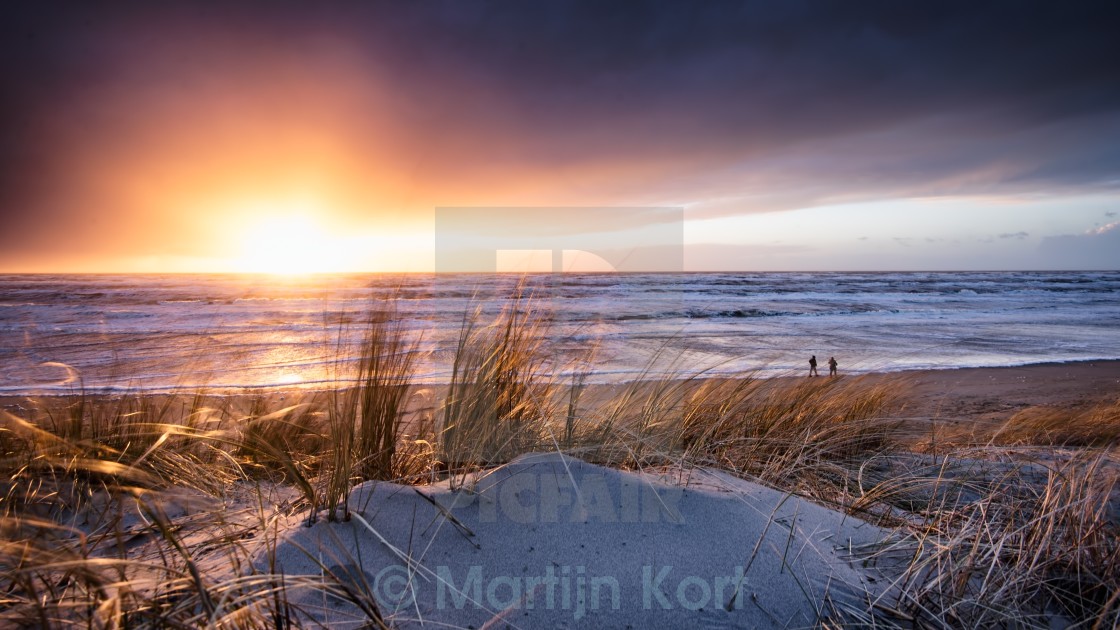 "Sunset at the beach" by Martijn Kort - £31.00 "Sunset at the beach" stock image
