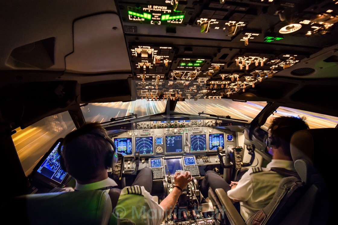 "Pilots landing" stock image