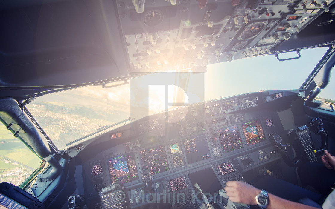 "Cockpit sunshine" by Martijn Kort - £31.00 "Cockpit sunshine" stock image