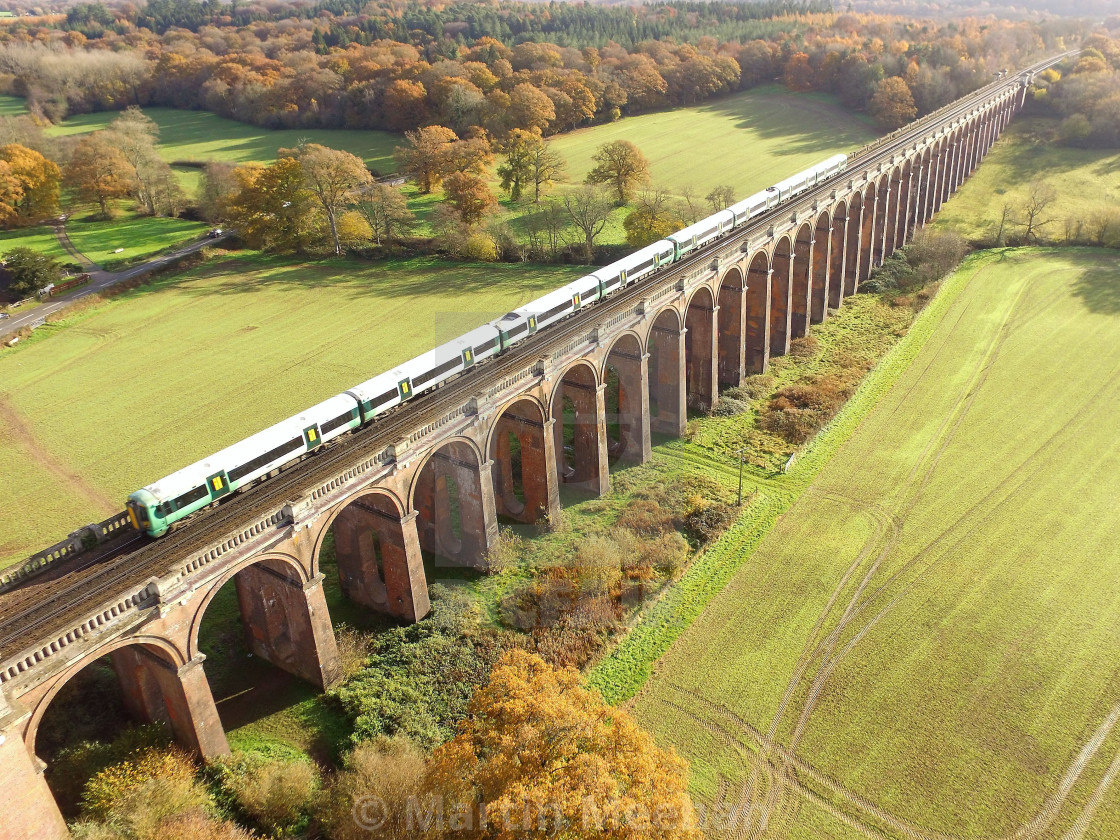 "Ouse Valley Viaduct in Sussex, England." stock image