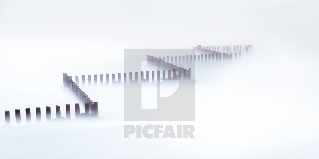 "Caister zigzag sea groynes II. Long exposure ii" stock image