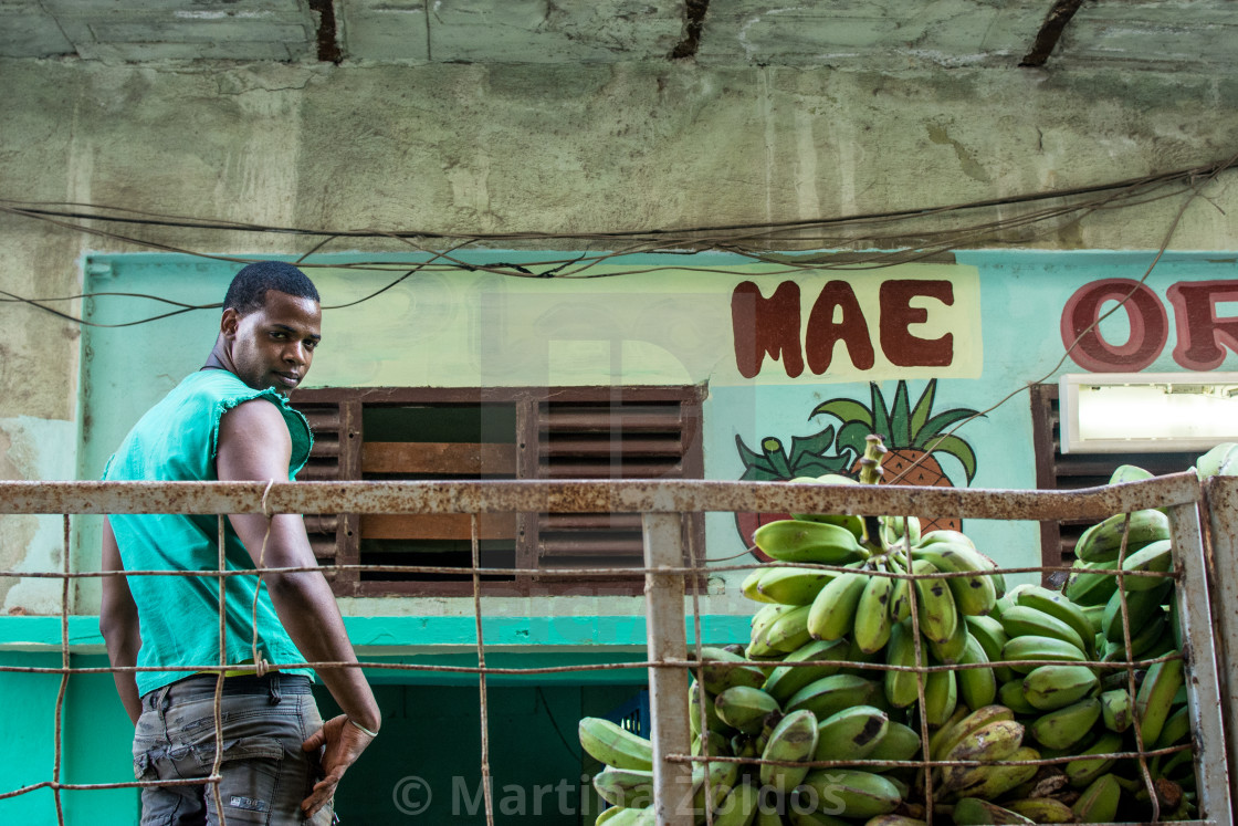 "Cuba and bananas" stock image