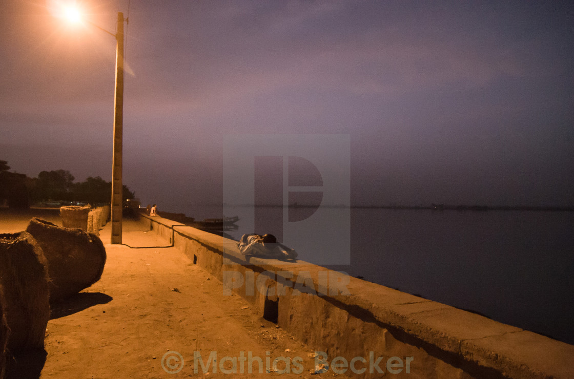 "Night falls over Niger river" by Mathias Becker - $7.70 "Night falls over Niger river" stock image