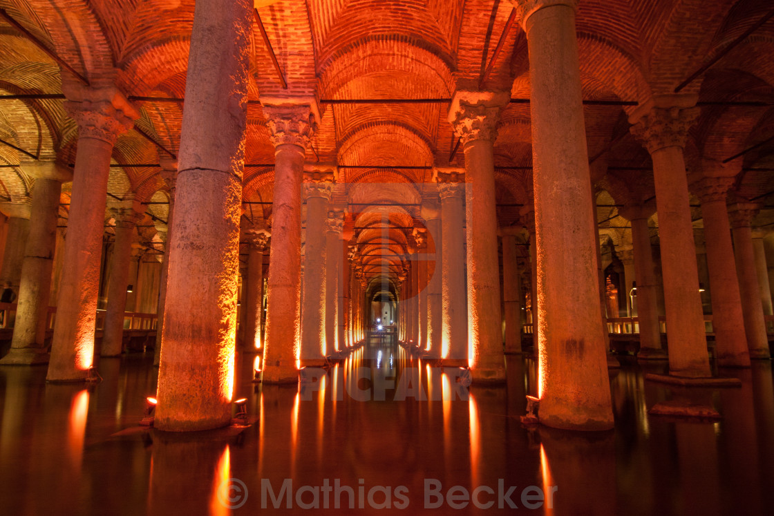 "Yerebatan cisterne in Istanbul" by Mathias Becker - $7.70 "Yerebatan cisterne in Istanbul" stock image