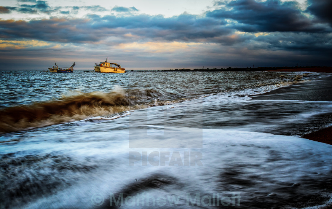 "A rough day on the coast" stock image