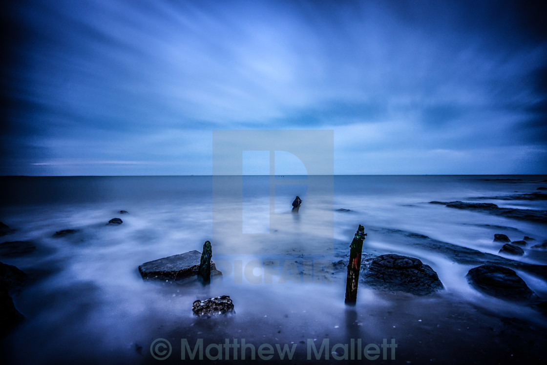 "Blue Sea Blue Sky" stock image