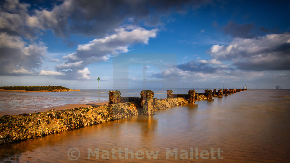 "Early Spring Sunshine On Martello Beach 2" stock image