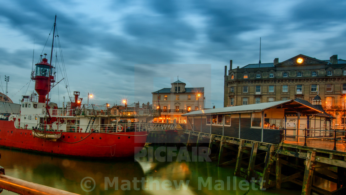 "Harwich Pier Hotel View" stock image