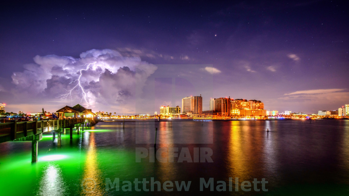 "Storm Behind Clearwater Beach" stock image