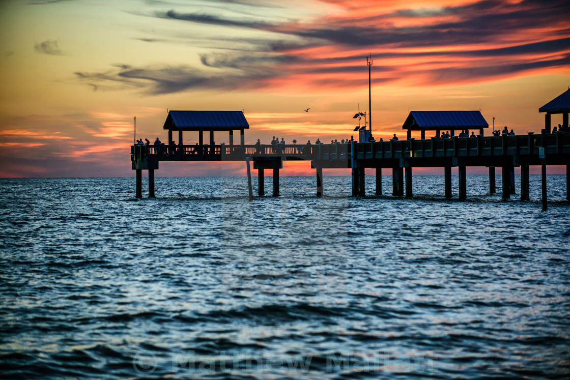 "Watching Final Light At Clearwater" stock image