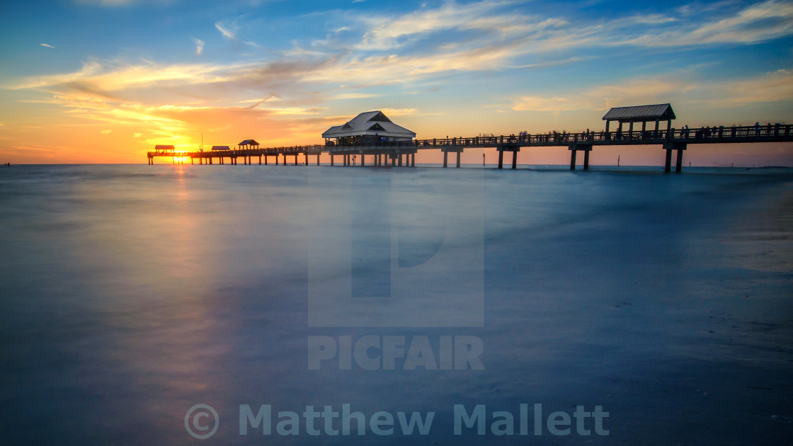 "Sunset Pier 60 Clearwater Beach" stock image