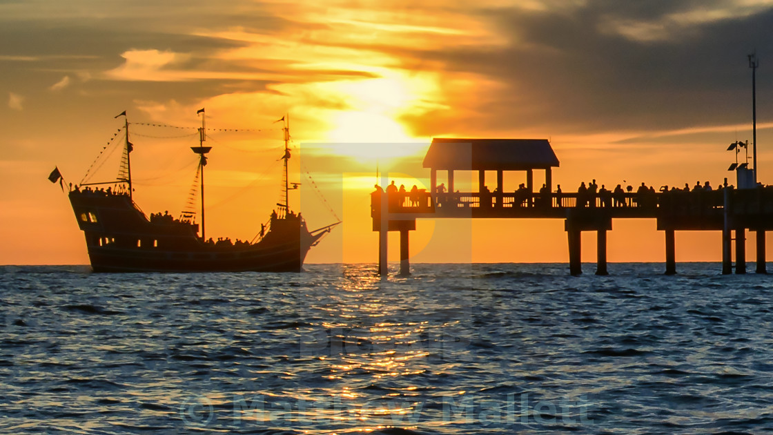 "Sailing Into The Sunset In Clearwater" stock image