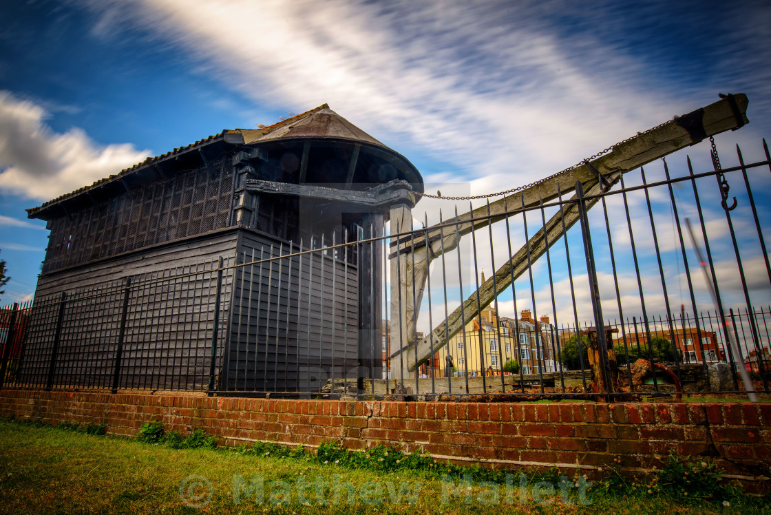 "Harwich Treadwheel Crane" stock image