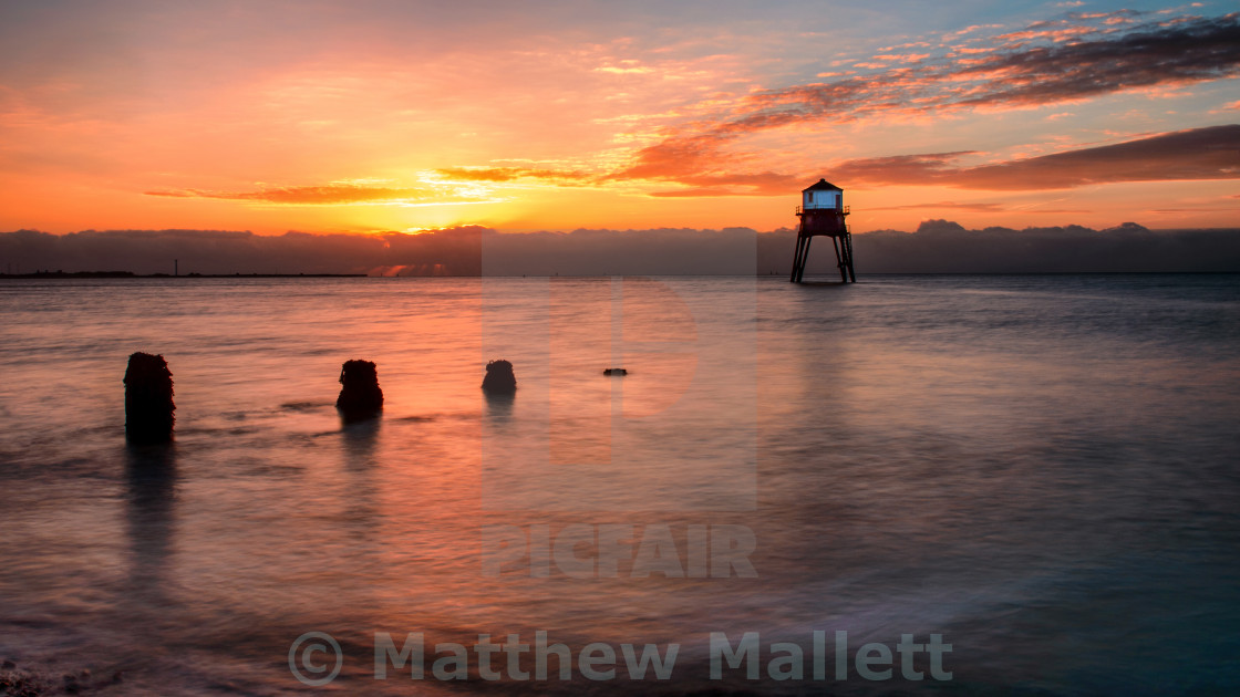 "Dovercourt Low Light Sunrise" stock image