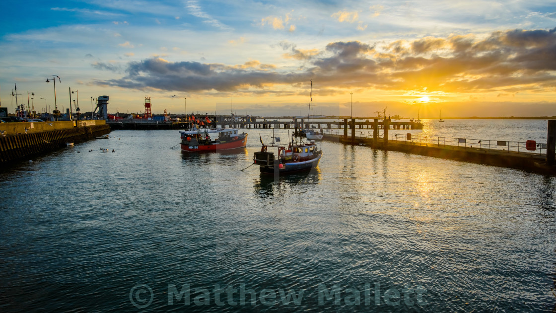 "Halfpenny Pier Sept 2016 Sunset" stock image