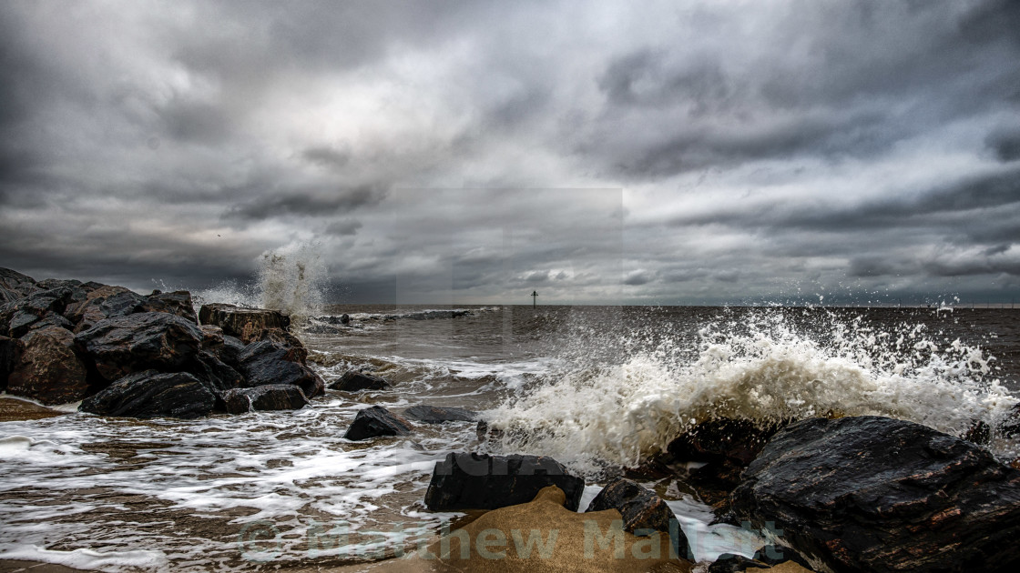 "Storm Angus V Clacton part 1" stock image