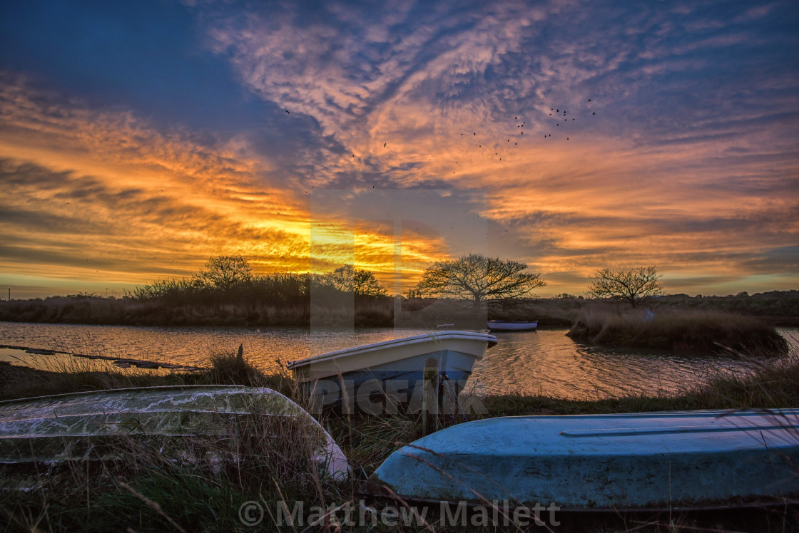 "Christmas Eve Sunrise At Beaumont Cum Moze" stock image