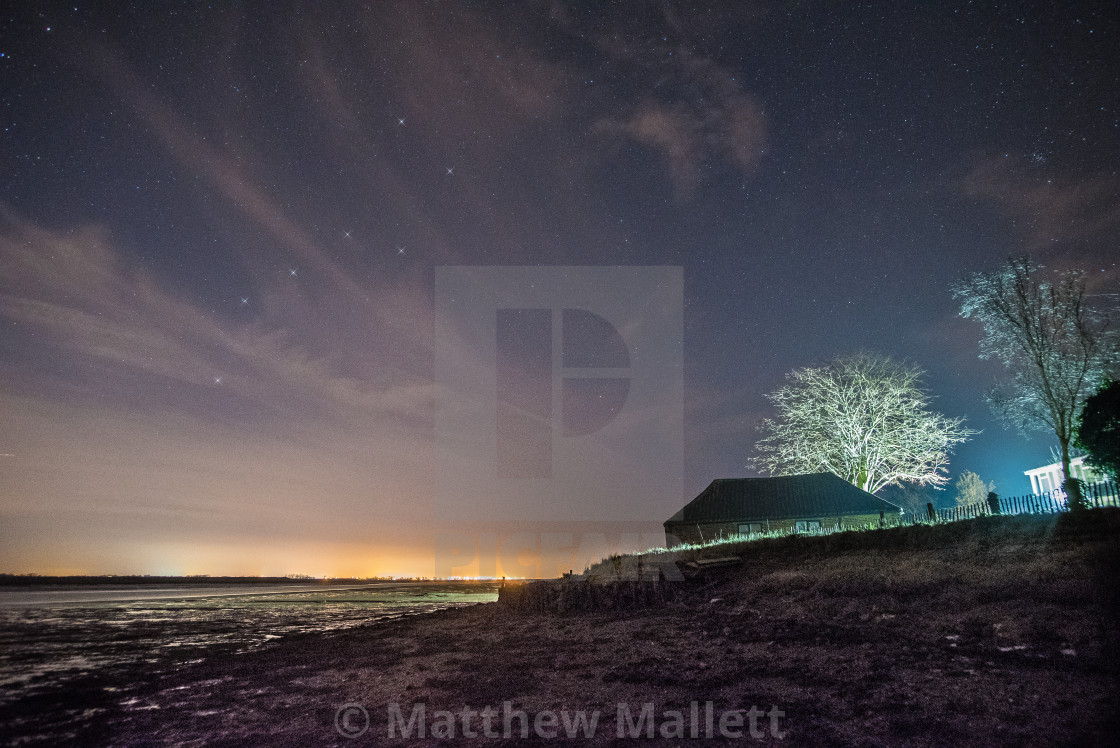 "Landermere Night Scene" stock image