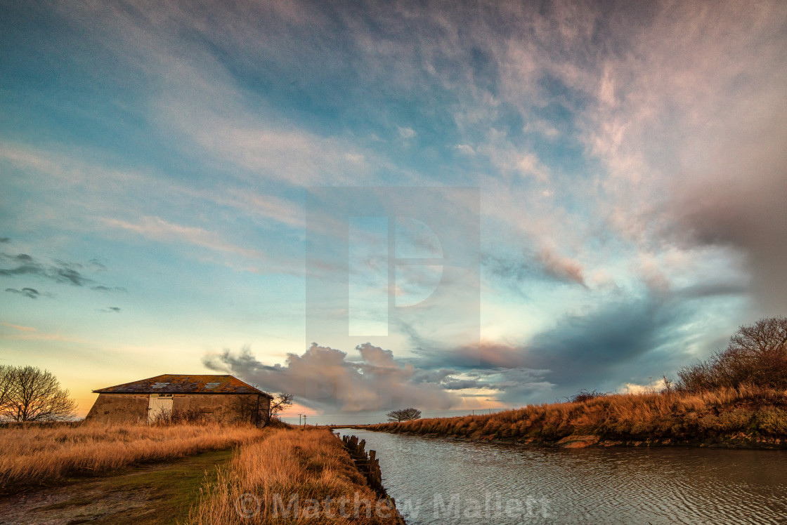 "Last Light At Beaumont Quay" stock image