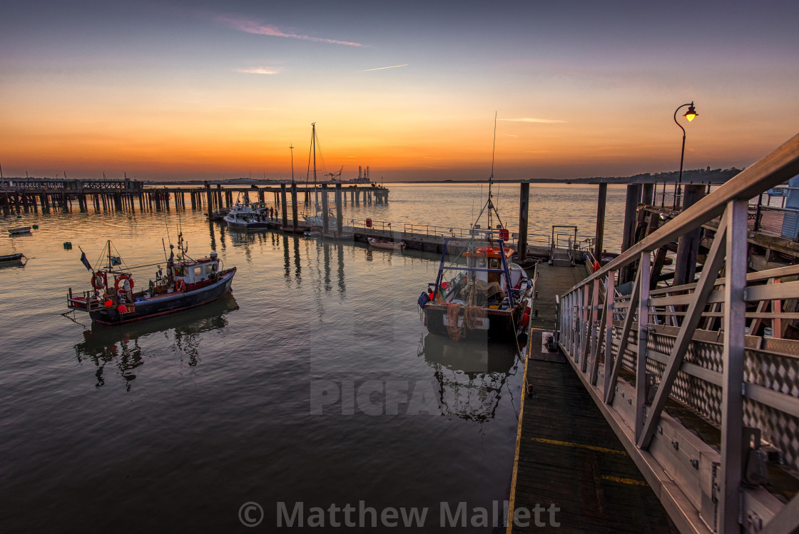 "Old Harwich at Twilight" stock image