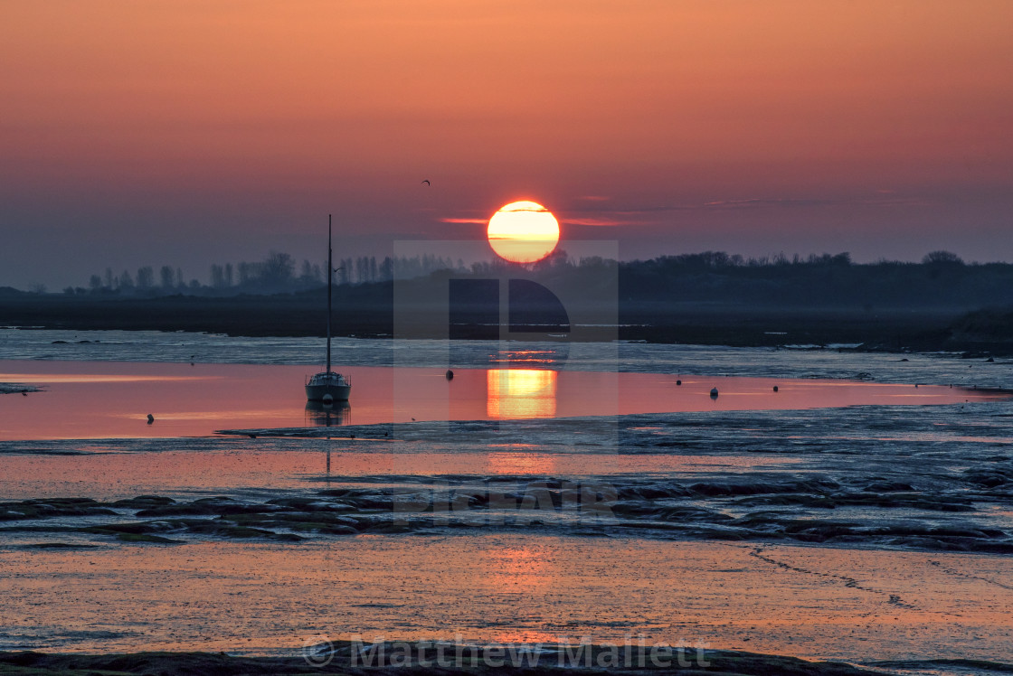 "Sunrise At Landermere Quay April 2017" stock image