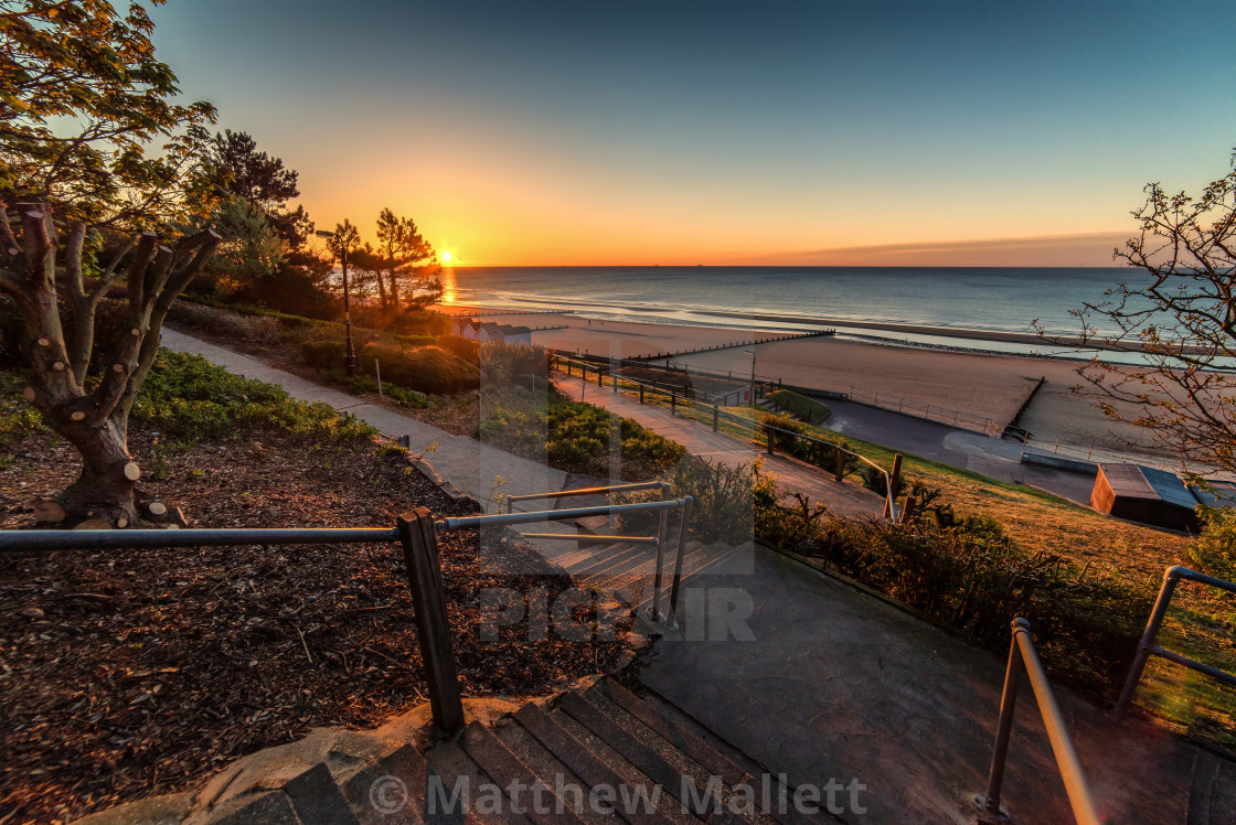 "Steps To Sunrise in Frinton" stock image