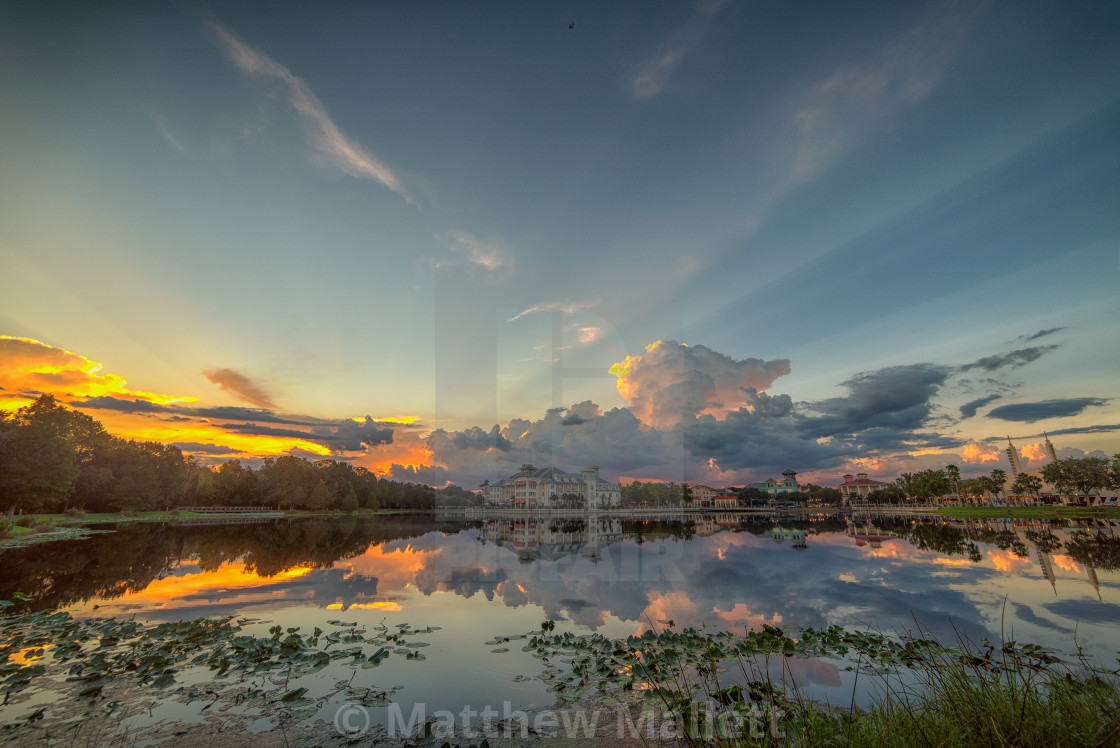 "Sunset Storm Over Celebration Florida" stock image