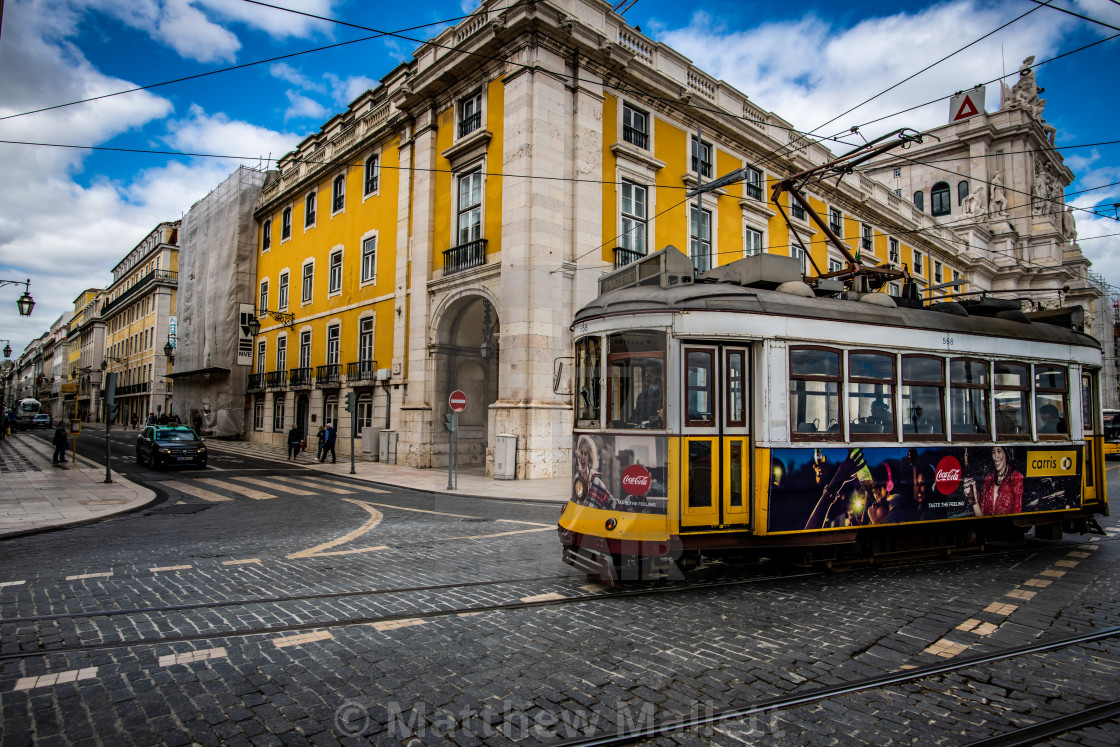 "Lisbon tramway network 5 (Portuguese: Rede de eléctricos de Lisboa)" stock image