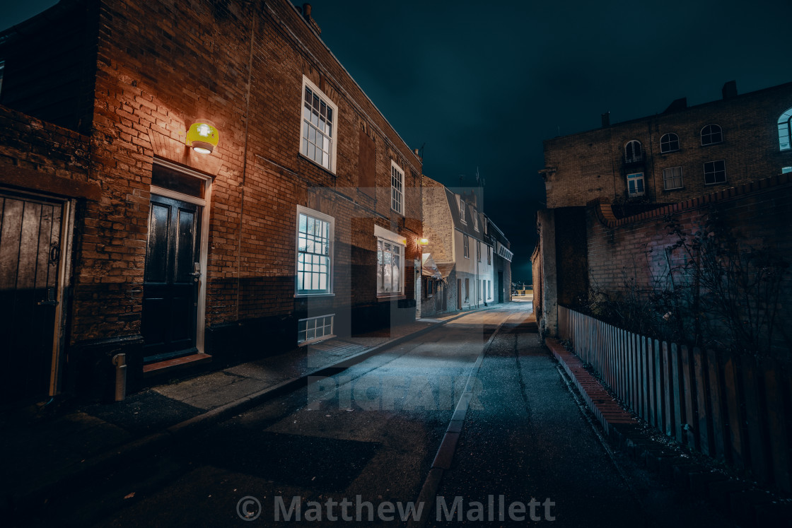 "Old Harwich By Night- Alma" stock image