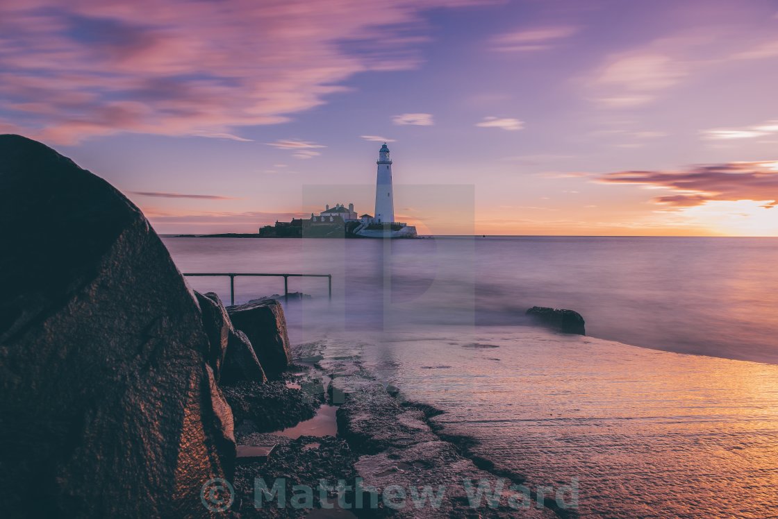 "Moody St Mary's Lighthouse" stock image