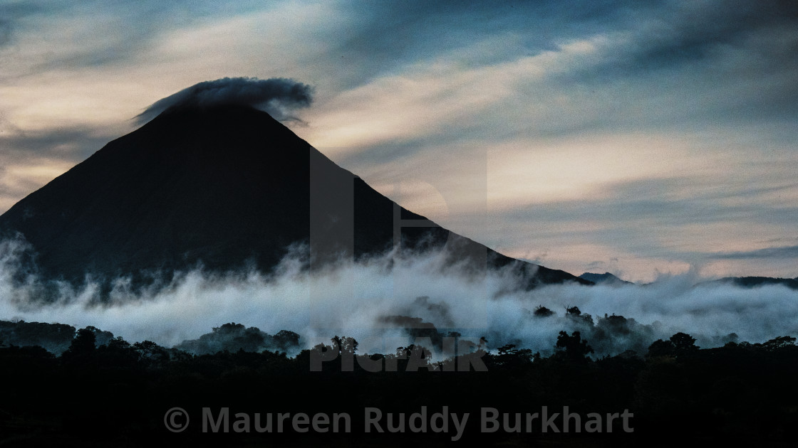 "Left -Sided view of Arenal Volcan, Costa Rica" by Maureen Ruddy Burkhart - $38.94 "Left -Sided view of Arenal Volcan, Costa Rica" stock image