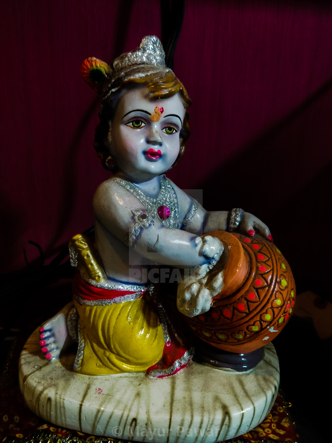 lord Krishna colourful idol for social media - License, download ...