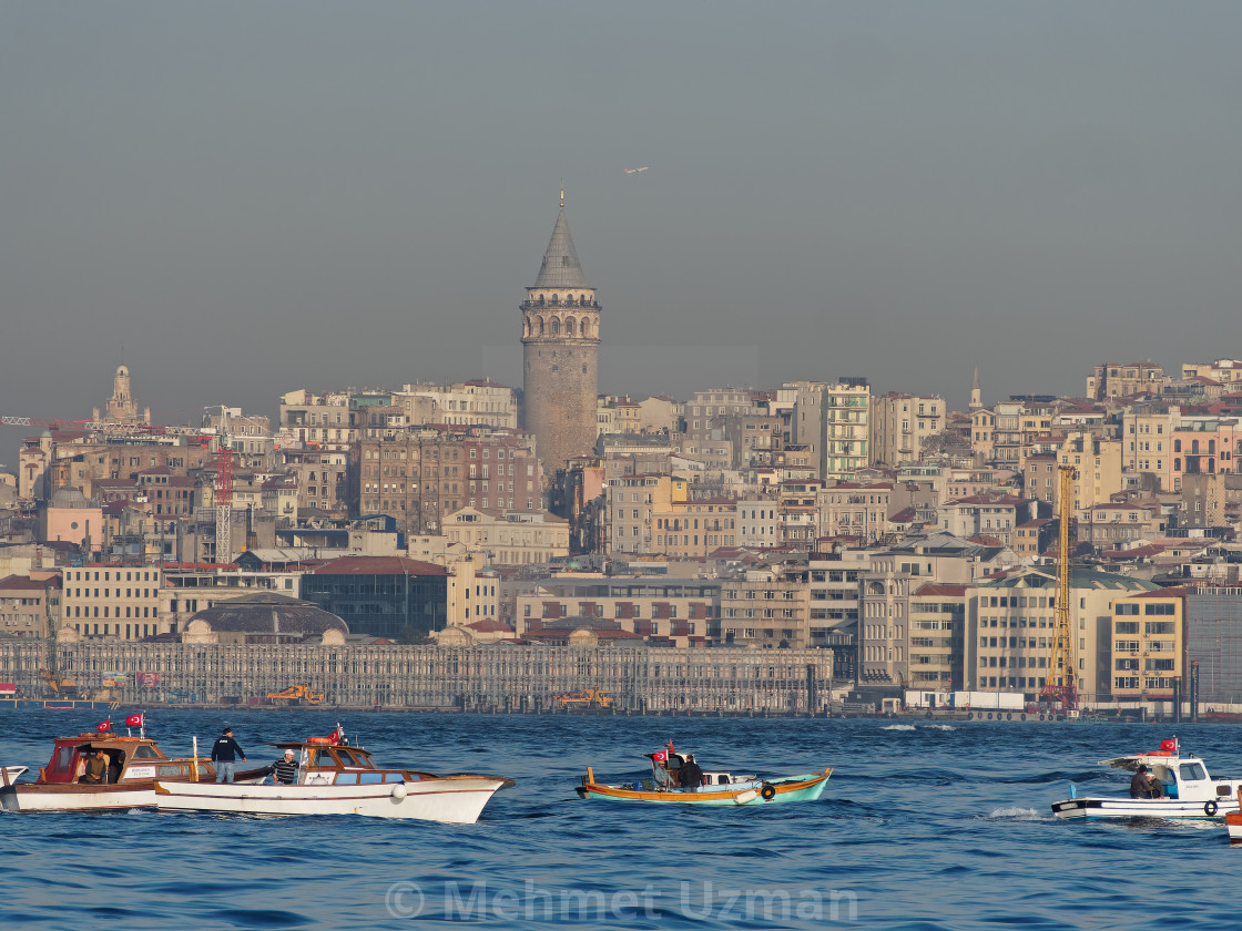 Fishing Boats In Front Of Galata Harbour At Besiktas Istanbul License Download Or Print For 12 40 Photos Picfair