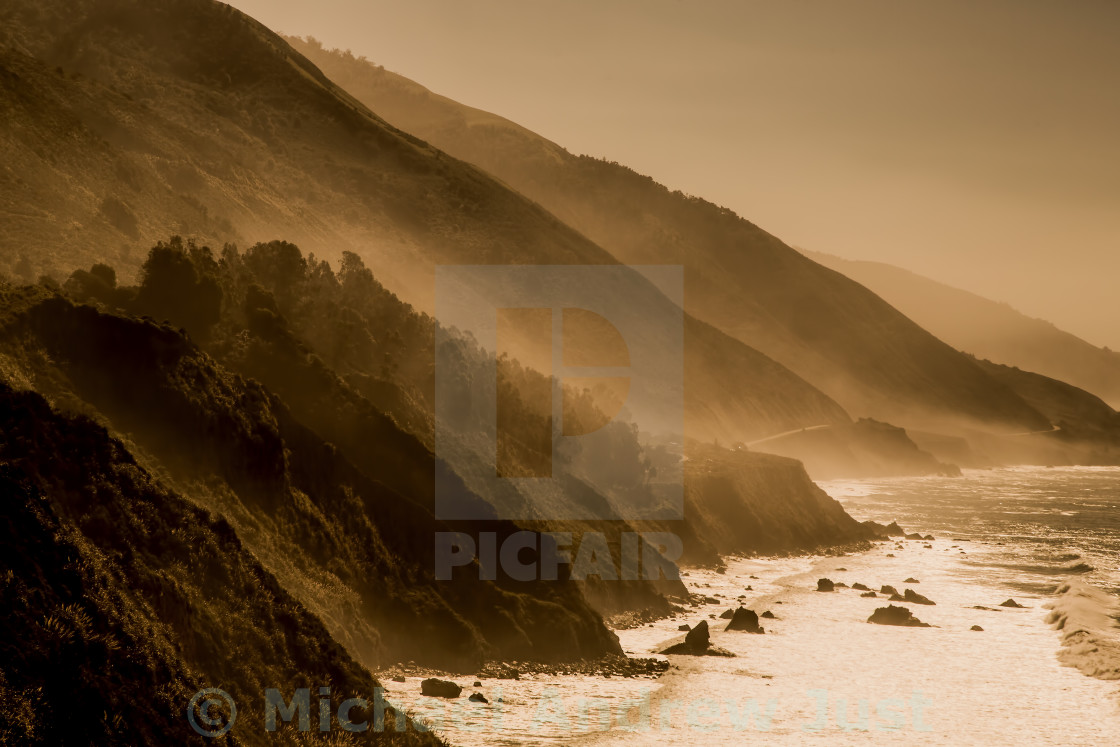 "Foggy Coast" stock image