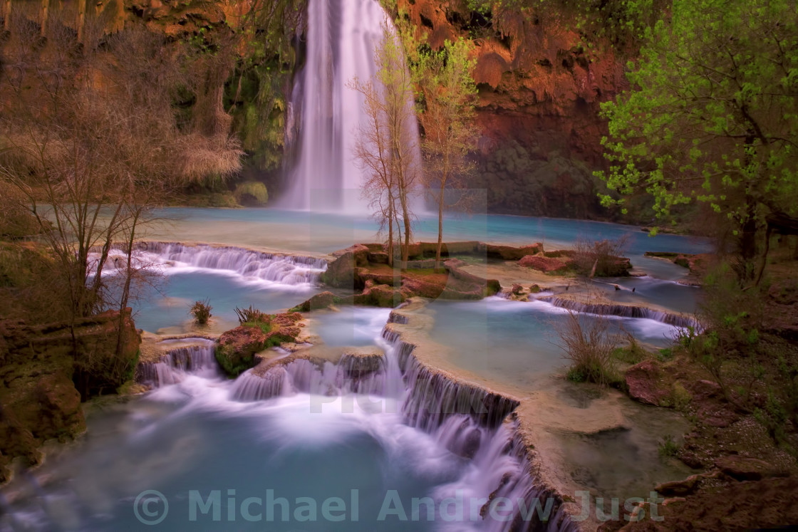 "HAVASU FALLS AND POOLS" stock image